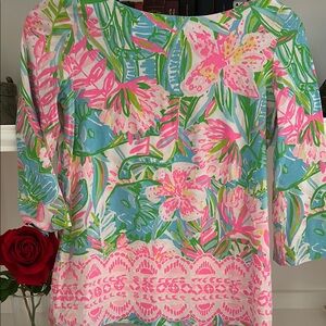 Sugartown Pink and Green Floral Dress#45